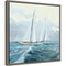 Sailing Ships III by Rick Novak 16-in. W x 16-in. H. Canvas Wall Art Print Framed in Grey